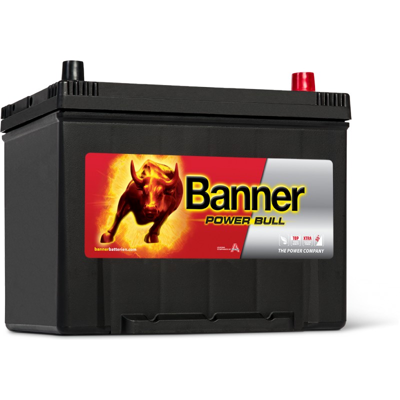 Baterie auto BANNER Power Bull P80 09, tensiune 12 V, amperaj 80 Ah, curent pornire 640A, Asia, borna normala