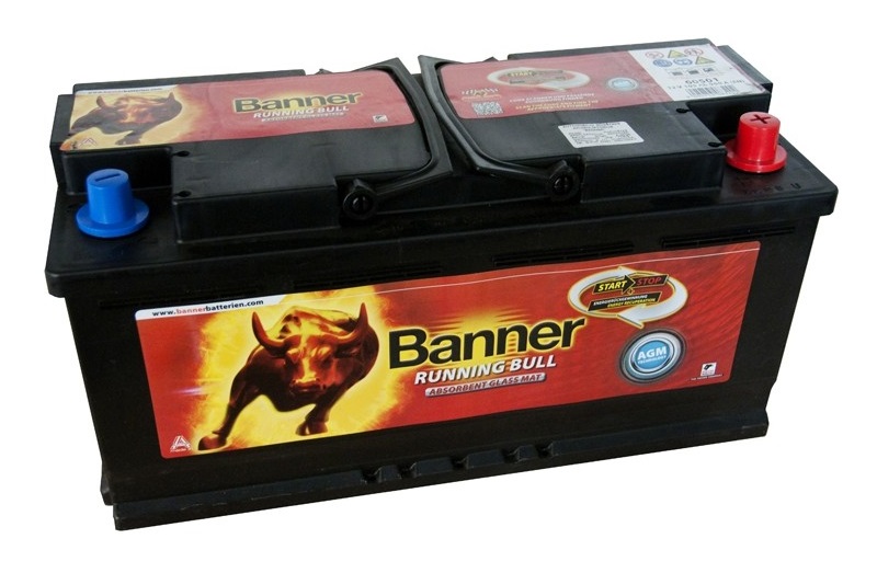Baterie auto BANNER Running Bull AGM 605 01, tensiune 12 V, amperaj 105 Ah, curent pornire 950A