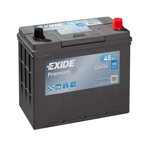 Baterie auto EXIDE Premium EA456, 12 V, 45 Ah, 390 A, Asia, borna normala, 237x127x227 mm