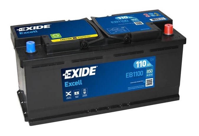 Baterie auto EXIDE Excell EB1100, 12 V, 110 Ah, 850 A, 392x175x190 mm