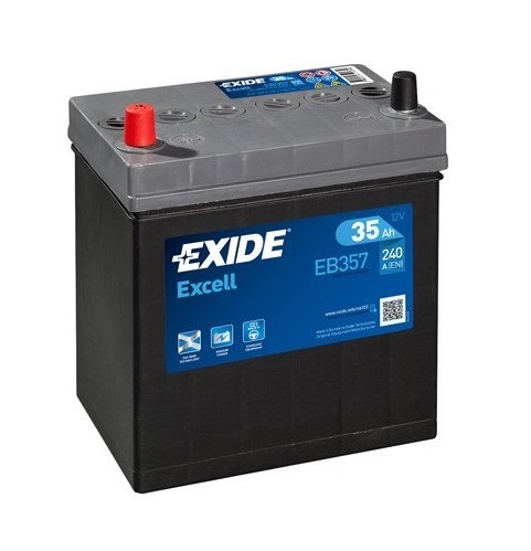 Baterie auto EXIDE Excell EB357, tensiune 12 V, amperaj 35 Ah, curent pornire 240 A, Asia, borna inversa