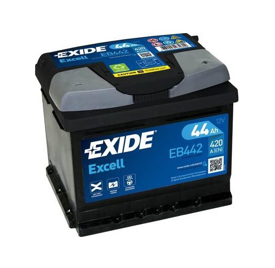 Baterie auto EXIDE Excell EB442, 12 V, 44 Ah, 420 A, 207x175x175 mm