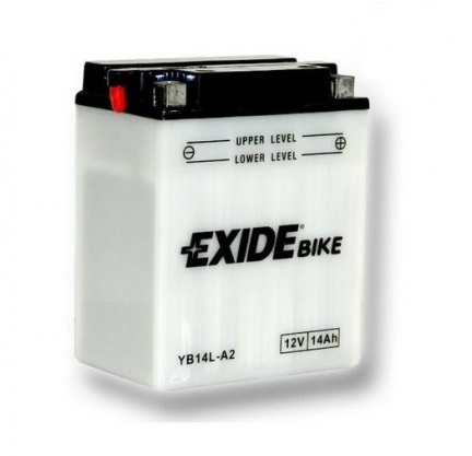 Baterie motocicleta EXIDE EBYB14L-A2, tensiune 12 V, amperaj 14 Ah, curent pornire 145 A