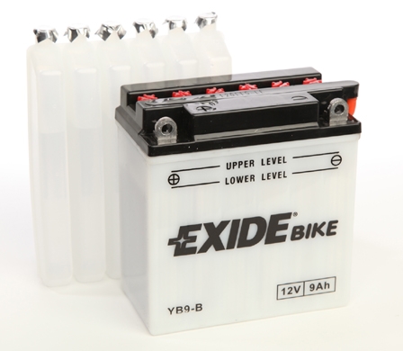 Baterie motocicleta EXIDE Conventional EBYB9-B, tensiune 12 V, amperaj 9 Ah, curent pornire 100 A