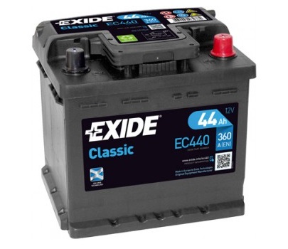Baterie auto EXIDE Classic EC440, 12 V, 44 Ah, 360 A, 207x175x190 mm
