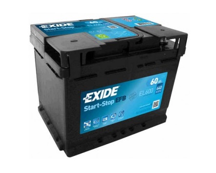 Baterie auto EXIDE Premium Start-Stop EFB EL600, 12 V, 60 Ah, 640 A, 242x175x190 mm