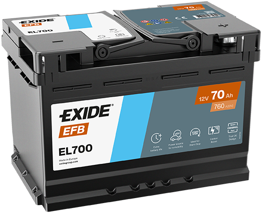 Baterie auto EXIDE Start-Stop EFB EL700, 12 V, 70 Ah, 760 A, 278x175x190 mm
