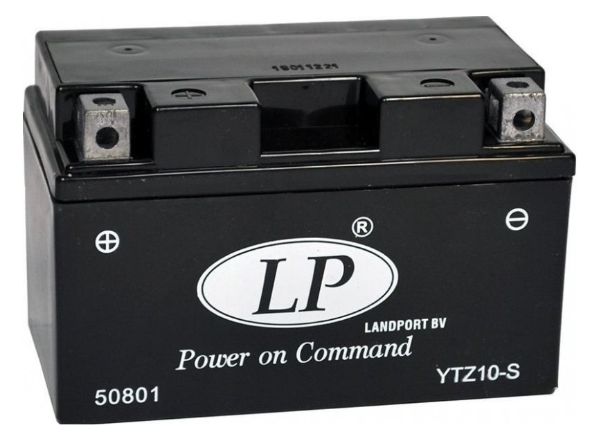 Baterie motocicleta LANDPORT AGM LP YTZ10-S, tensiune 12 V, amperaj 8.6 Ah, cu pachet acid