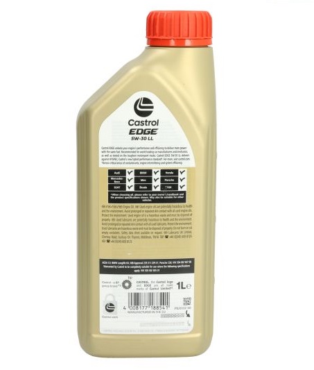 Ulei motor CASTROL Edge LL 5W30 15666D, volum 1 litru, sintetic
