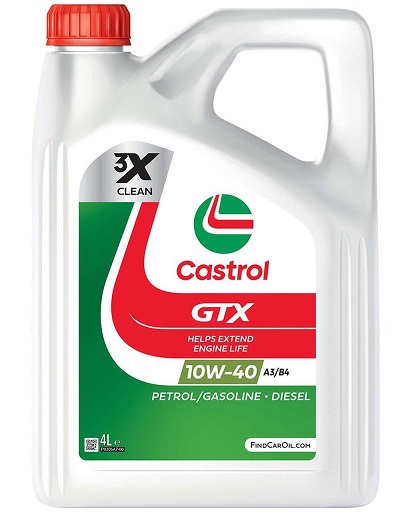 Ulei motor CASTROL GTX A3/B4 10W40 15F091, volum 4 litri, semi sintetic
