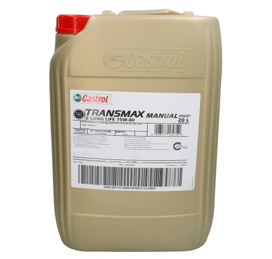 Ulei cutie viteze manuala CASTROL TRANSMAX MANUAL Z LongLife 75W80 1502F5, volum 20 litri, sintetic