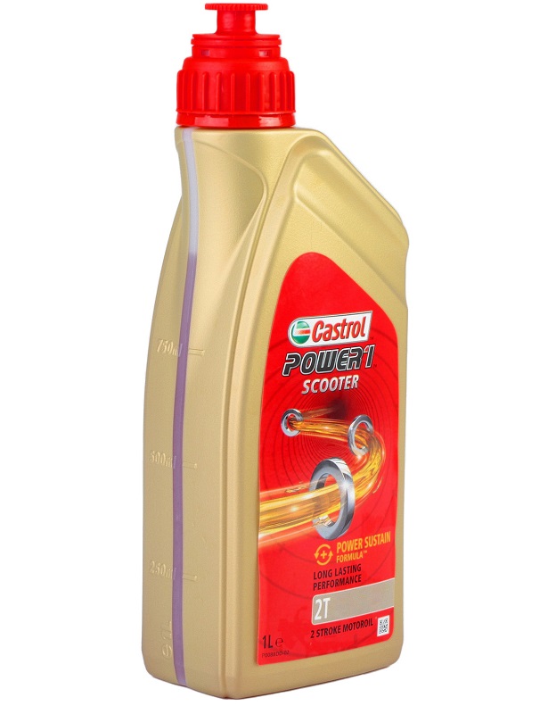 Ulei motor moto CASTROL Power 1 Scooter 2T 14E960, volum 1 litru, semi-sintetic