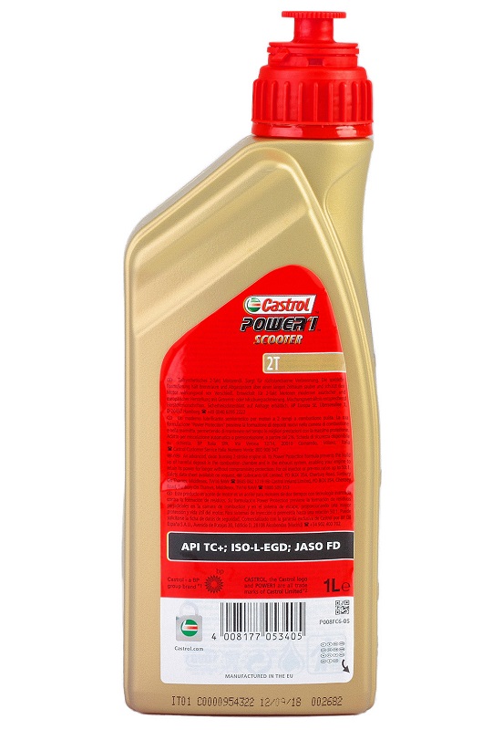 Ulei motor moto CASTROL Power 1 Scooter 2T 14E960, volum 1 litru, semi-sintetic