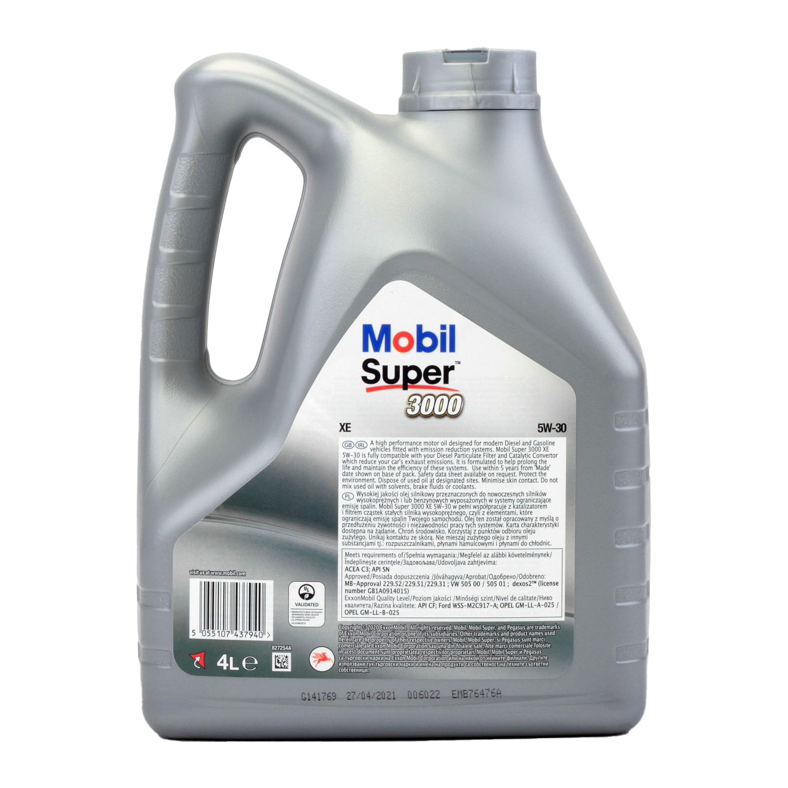 Ulei motor MOBIL Super 3000 XE 5W30, volum 4 litri, sintetic