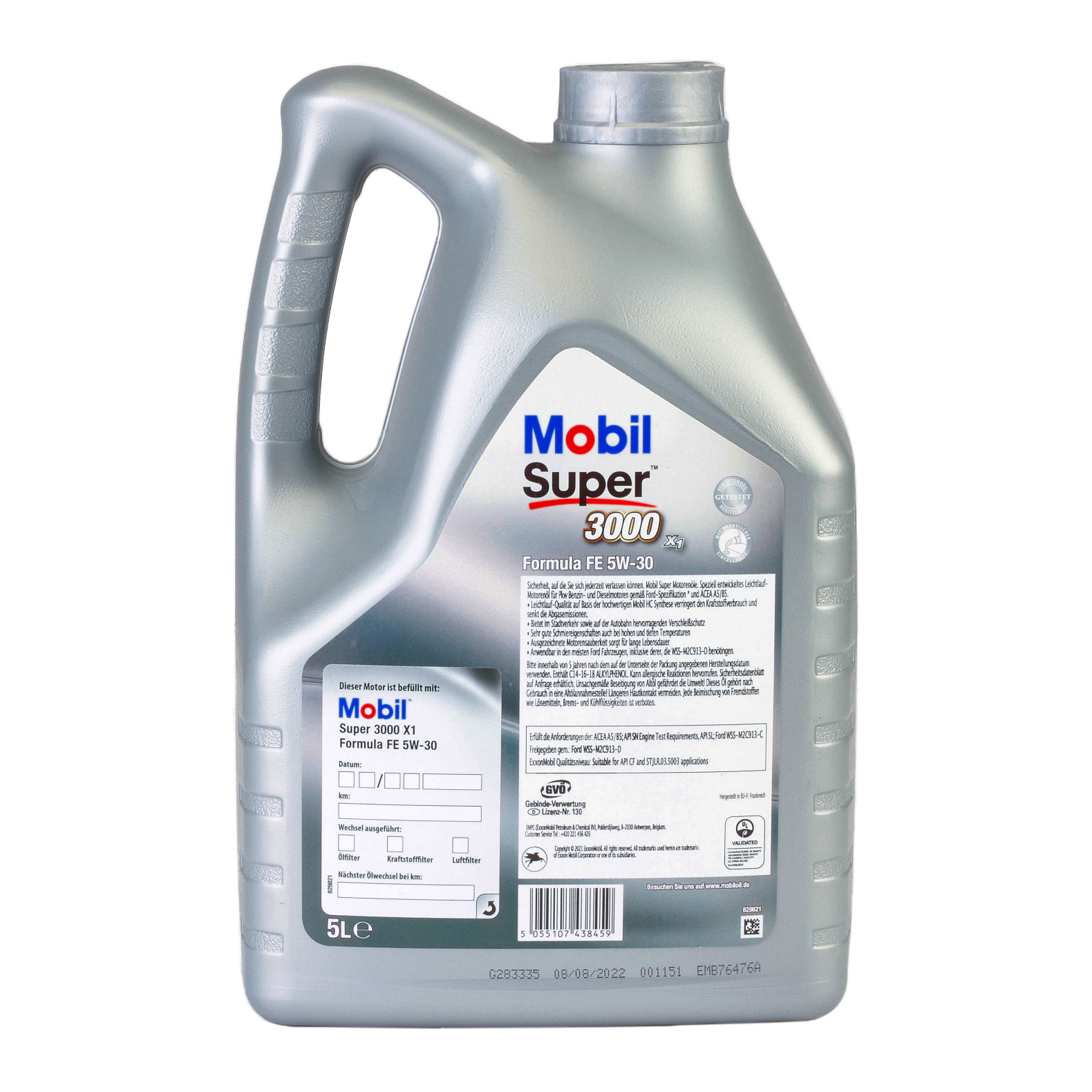 Ulei motor MOBIL Super 3000 X1 Formula FE 5W30, volum 5 litri, sintetic