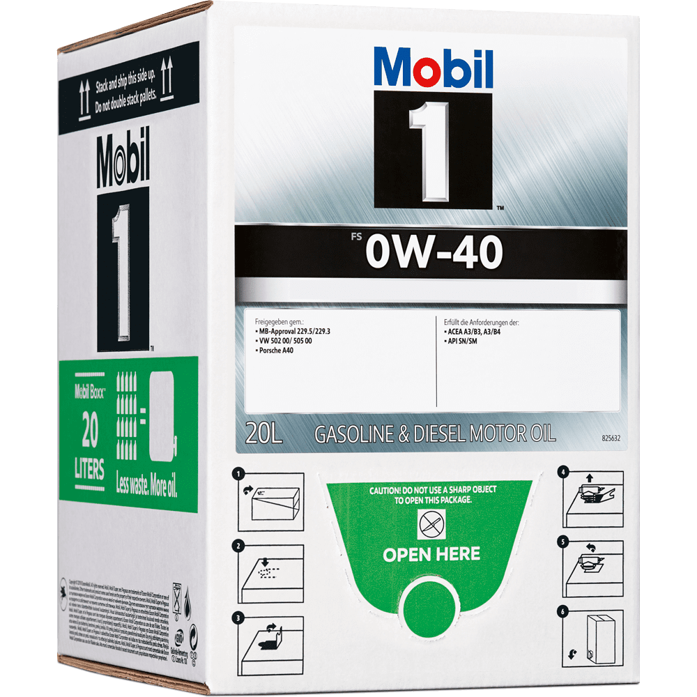 Ulei motor MOBIL 1 FS 0W40, volum 20 litri, sintetic, ambalaj cutie