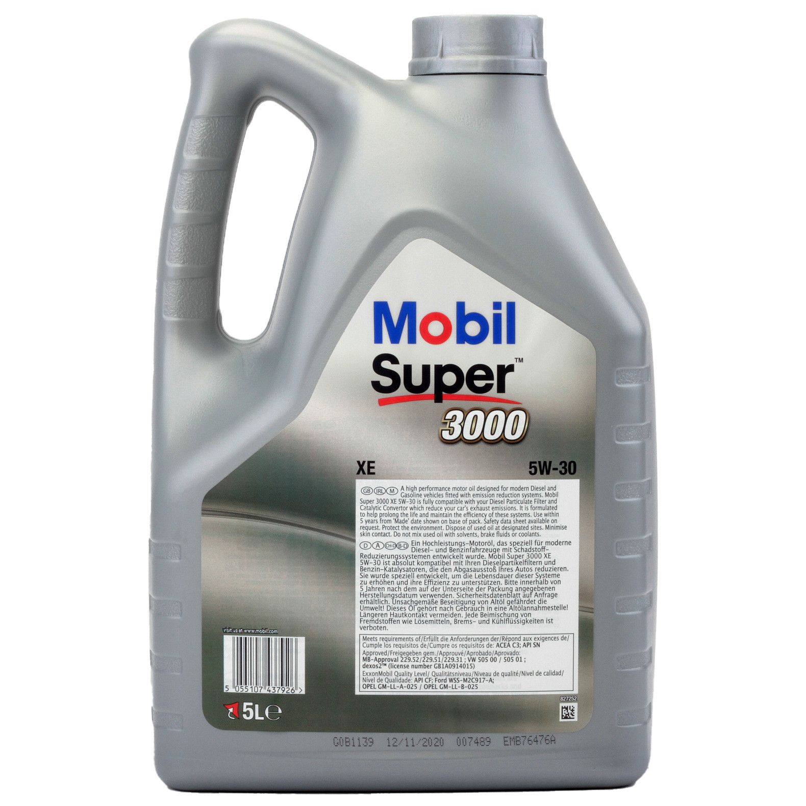 Ulei motor MOBIL Super 3000 XE 5W30, volum 5 litri, sintetic