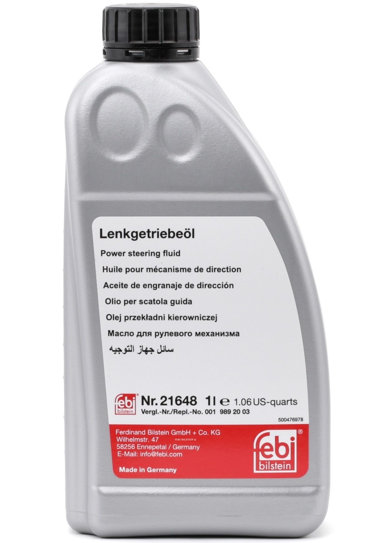 Ulei hidraulic FEBI BILSTEIN 21648, volum 1 litru, galben, potrivit pentru MERCEDES-BENZ Clasa E