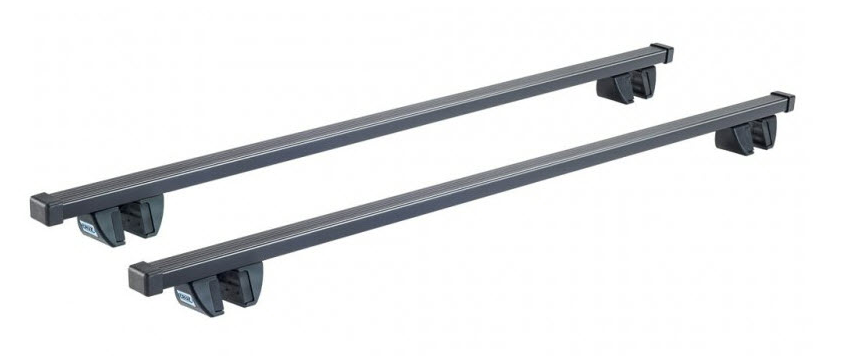 Set 2 bare transversale CRUZ Oplus ST-120 CZ921-310, lungime 120 cm, din otel galvanizat cu suporturi si capace realizate din ABS