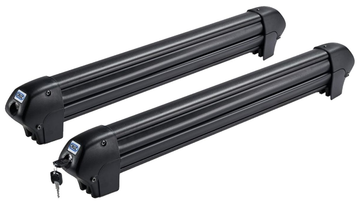 Suport auto pentru 6 perechi schiuri CRUZ Ski Rack Dark 6 CZ940-223, cu prindere pe barele transversale, sistem antifurt inclus