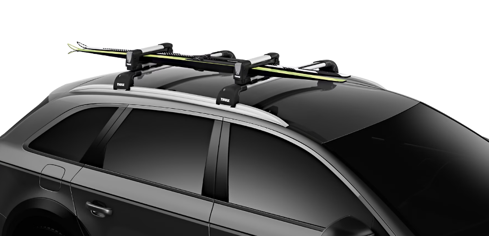 Suport ski si snowboard THULE SnowPack 732200, montare pe bare transversale, pentru 2 perechi schiuri sau 1 placa snowboard
