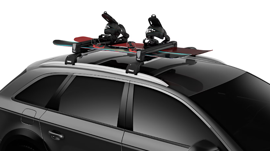 Suport ski si snowboard THULE SnowPack 732400, montare pe bare transversale, pentru 4 perechi schiuri sau 2 placi snowboard, negru