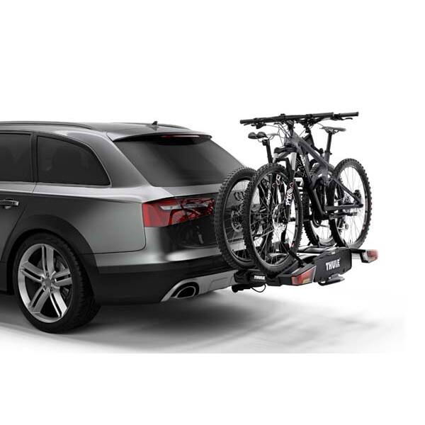 Suport auto pentru 2 biciclete THULE Easyfold XT 933100, prindere pe carlig, antifurt bicicleta si antifurt suport, alimentare cablu cu mufa 13 pin