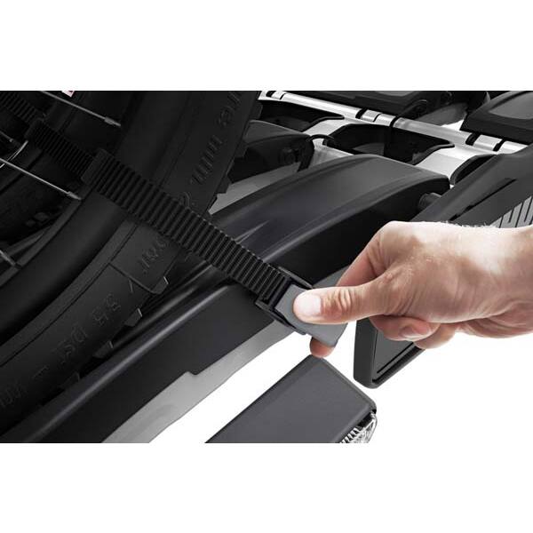 Suport auto pentru 2 biciclete THULE Easyfold XT 933100, prindere pe carlig, antifurt bicicleta si antifurt suport, alimentare cablu cu mufa 13 pin