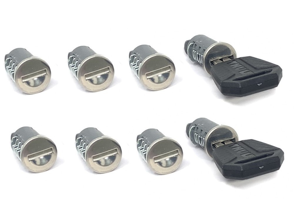 Set 8 butuci si chei pentru THULE One-Key System TH450800, pentru blocarea sistemelor de portbagaj Thule