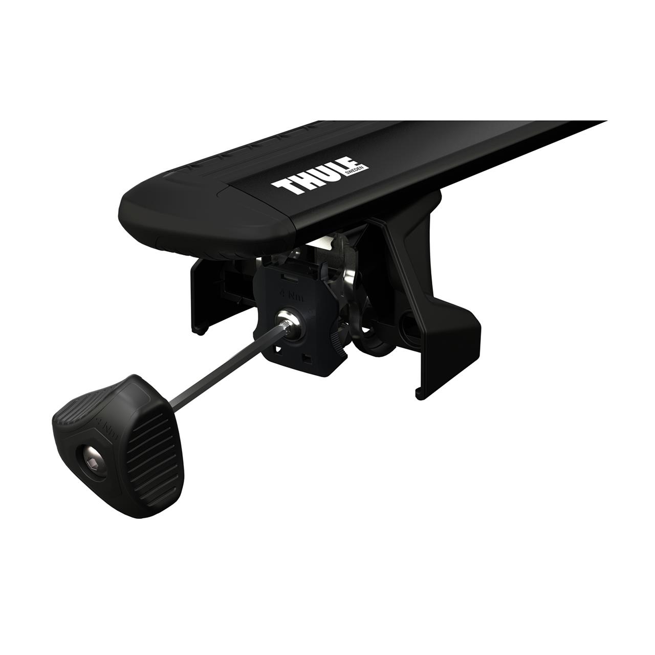 Set 4 picioare de prindere pentru barele transversale Thule EVO TH710700, pentru vehiculele cu puncte fixe integrate, Profil - T