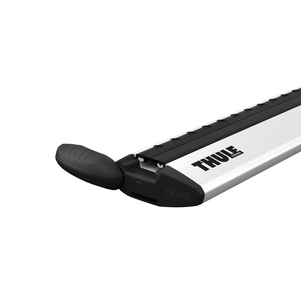 Set 2 bare transversale din aluminiu THULE WingBar EVO 118 711200, profil aerodinamic, culoare argintiu, lungime 118 cm