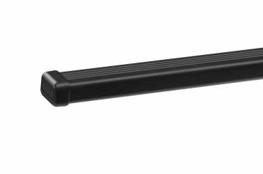 Set 2 bare transversale din otel THULE Square Bar EVO 127 712300, profil patrat, invelis din plastic, culoare negru, lungime 127 cm, incarcare max 100 kg