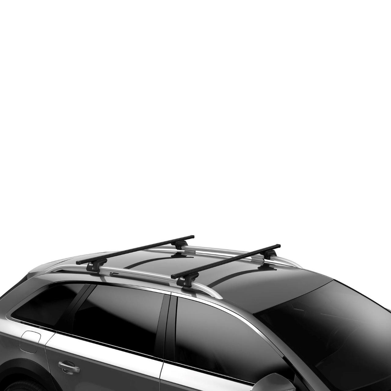 Set 2 bare transversale din otel THULE SmartRack XT 730424, lungime 135 cm, culoare negru, profil patrat, capacitate maxima incarcare 100 kg