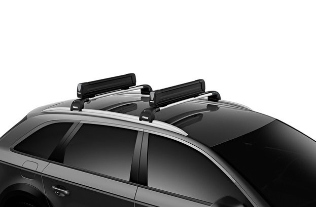 Suport auto pentru 5 perechi schiuri THULE SnowPack Extender 7325 TH732507, negru, prindere pe bare transversale din aluminiu cu profil T