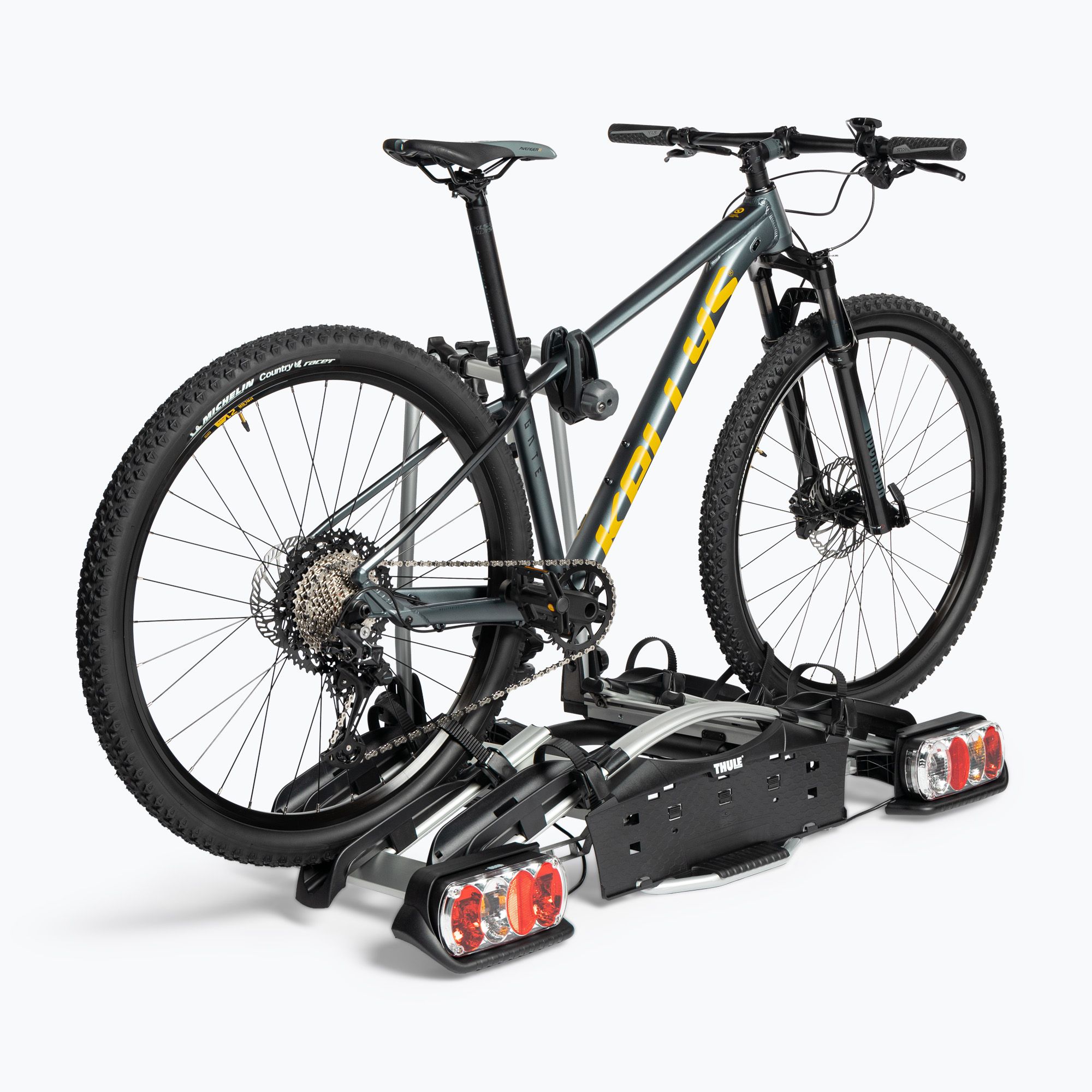 Suport auto pentru 3 biciclete THULE EuroWay G2 TH922020, alimentare 13Pin, montare pe carlig de remorcare, capacitate incarcare 51 kg