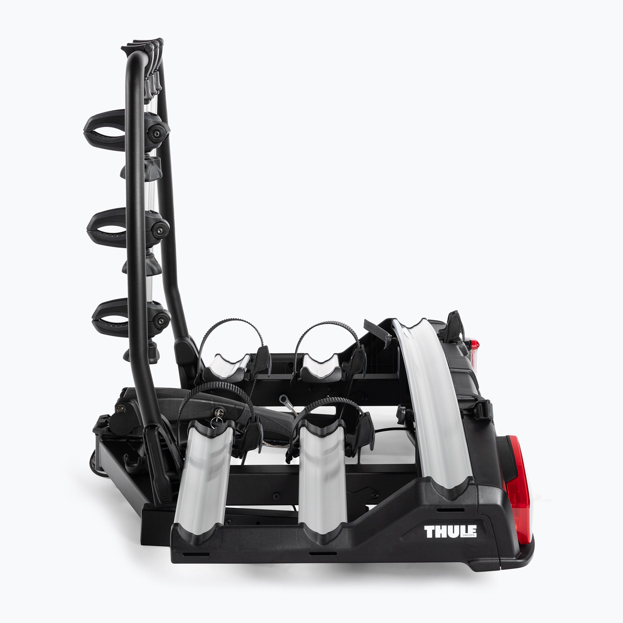 Suport auto pentru 3 biciclete THULE VeloSpace XT 939000, alimentare 13 pini, montare pe carlig de remorcare, capacitate incarcare 60 kg