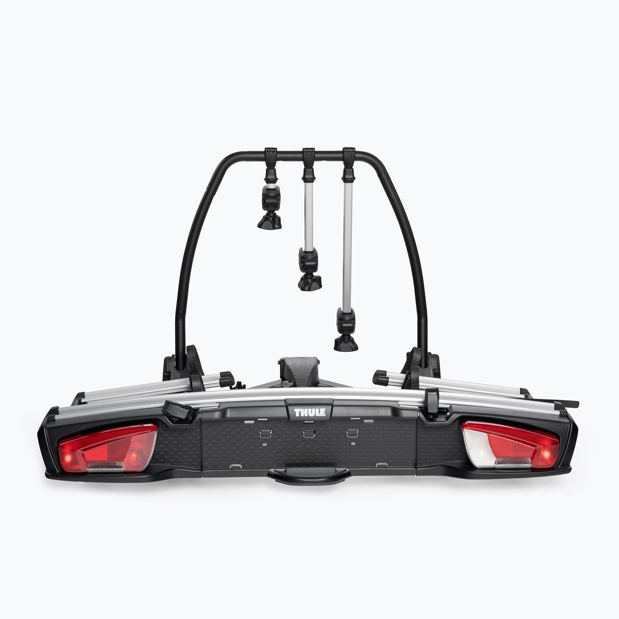Suport auto pentru 3 biciclete THULE VeloSpace XT 939000, alimentare 13 pini, montare pe carlig de remorcare, capacitate incarcare 60 kg
