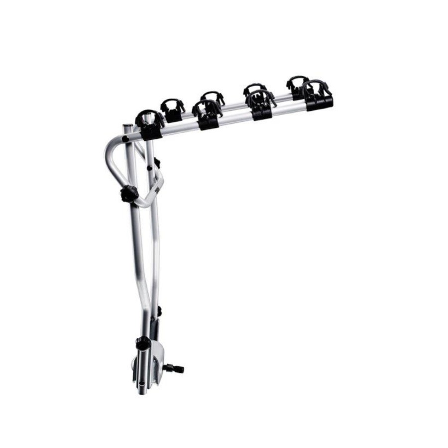 Suport auto pentru 4 biciclete THULE HangOn 4 970805, argintiu, montare pe carligul de remorcare, capacitate incarcare 60 kg