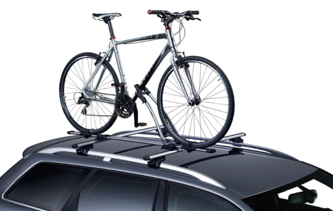 Suport auto pentru biciclete THULE FreeRide 532 532002, cu prindere pe bare transversale, cu adaptor T-track, capacitate incarcare 17 kg