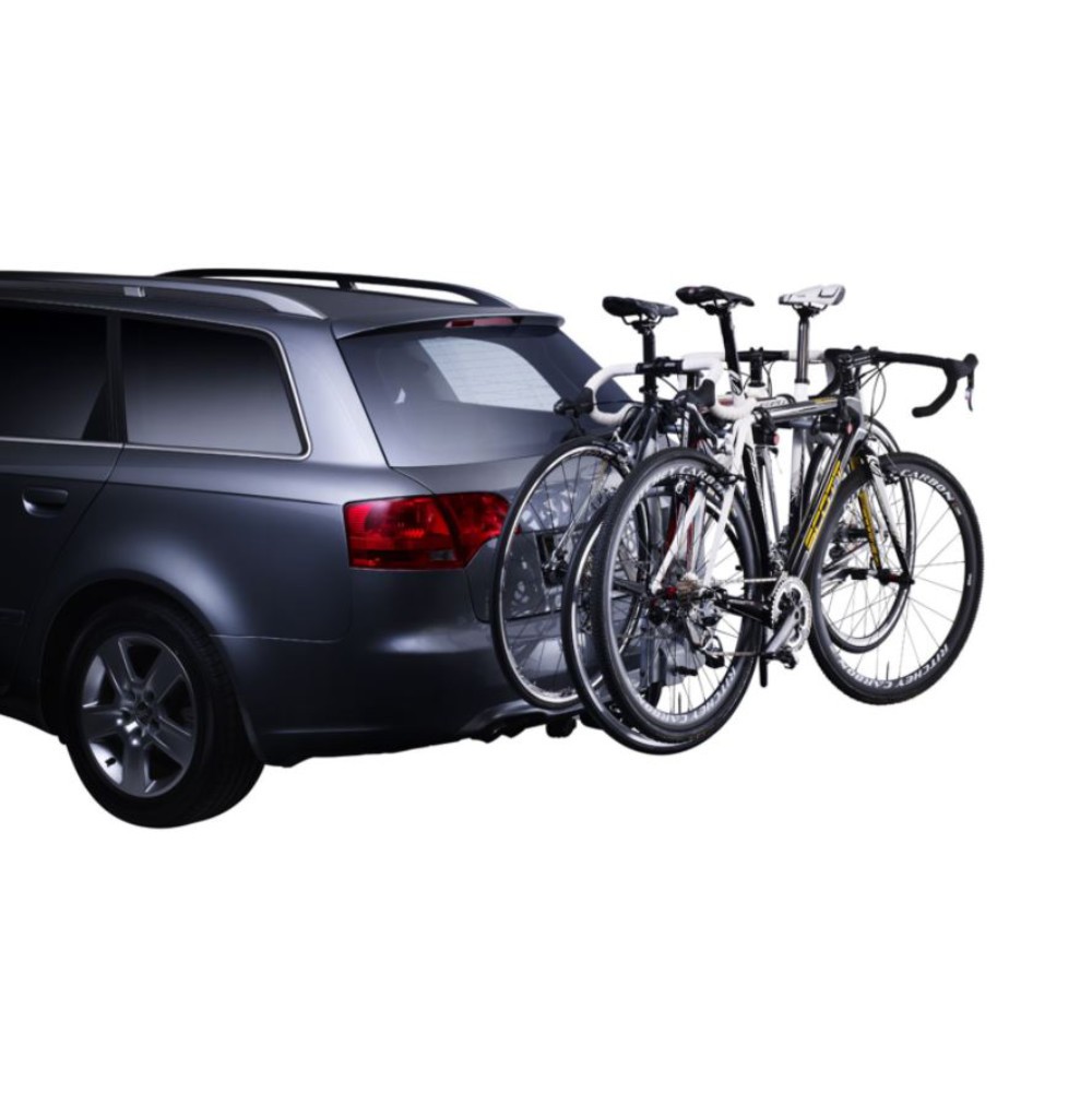 Suport auto pentru 3 biciclete THULE HangOn 3 974000, din otel, prindere pe carligul de remorcare, capacitate maxima de incarcare 45 kg