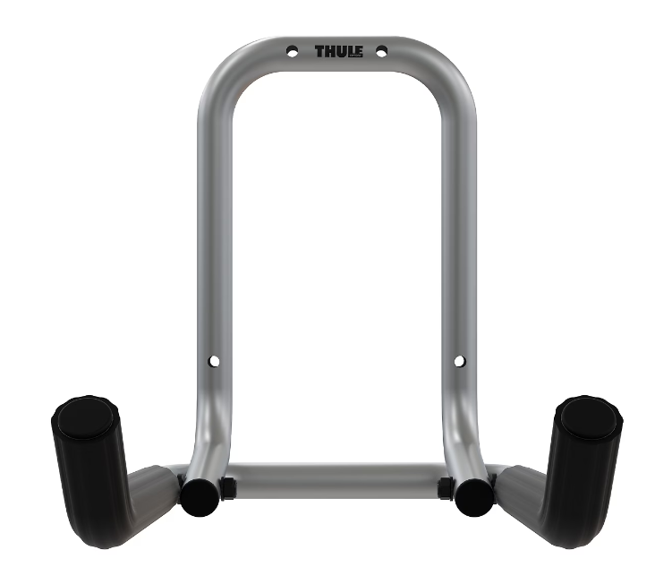 Suport pentru biciclete de perete THULE Wall hanger TH977101, din otel, pliabil, argintiu