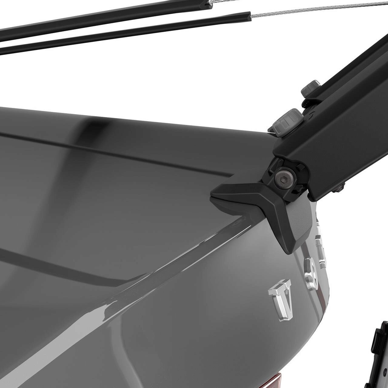 Suport auto pentru 2 biciclete THULE OutWay Platform 993001, din aluminiu, prindere pe haion, pentru TOYOTA Corolla 4D, Sedan, 2019-