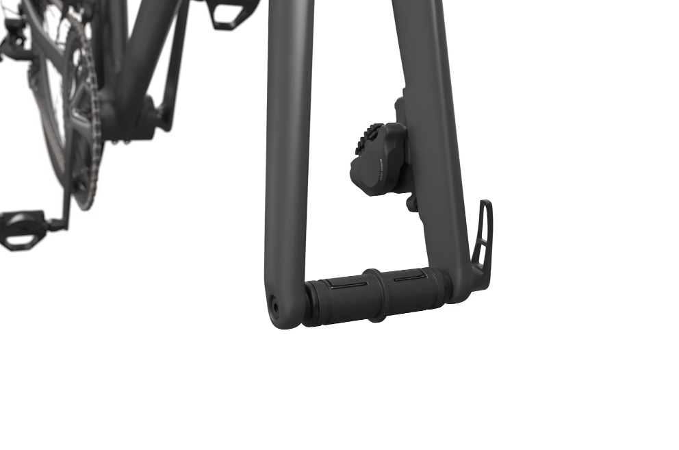 Suport auto pentru bicicleta THULE TopRide 568001, prindere de furca si roata, montare pe bare transversale, negru