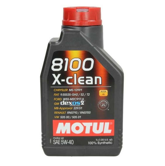 Ulei motor MOTUL 8100 X-CLEAN 5W40, volum 1 litru, sintetic