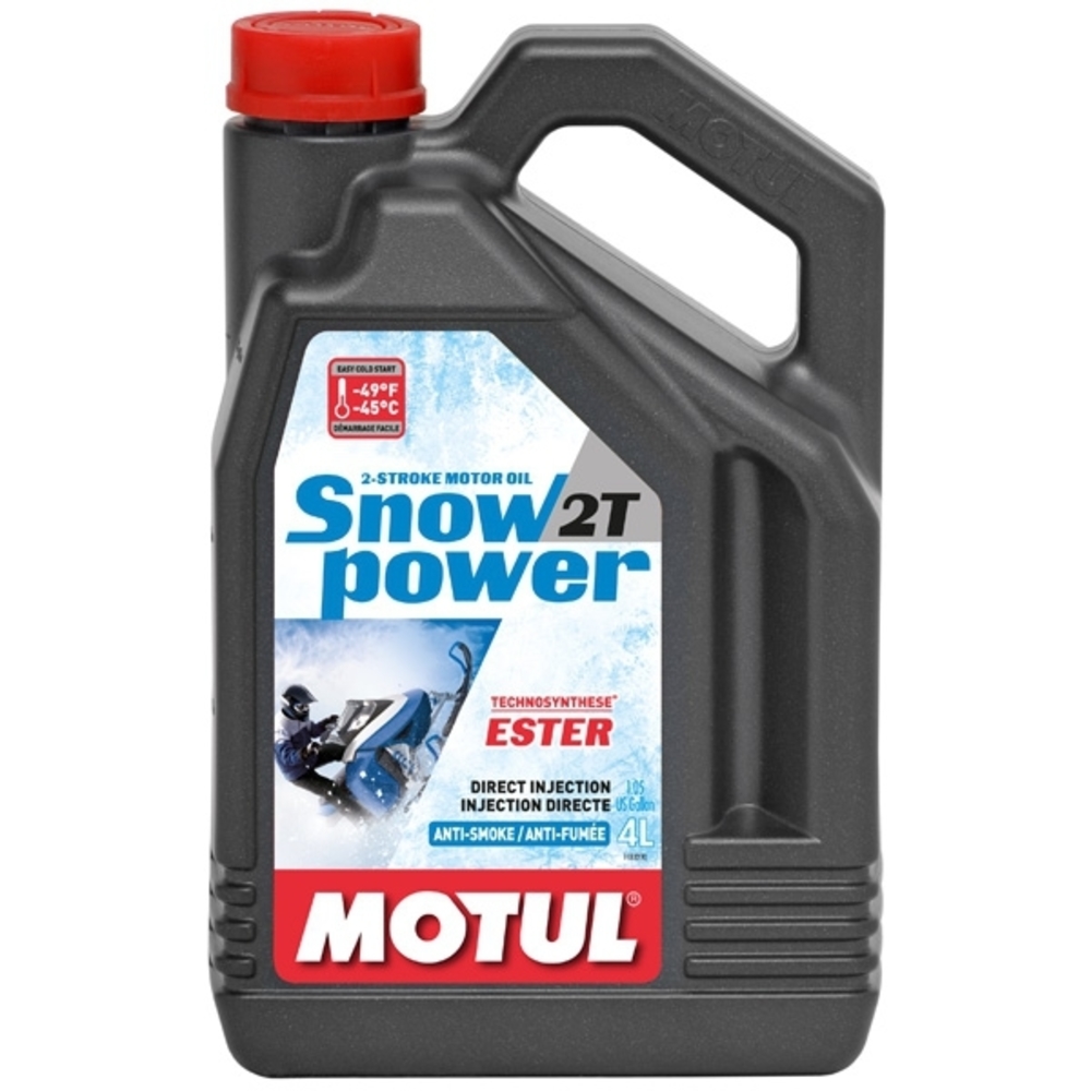 Ulei motor moto MOTUL SnowPower 2T ESTER, volum 4 litri, punct de scurgere -45 Celsius, anti-fum