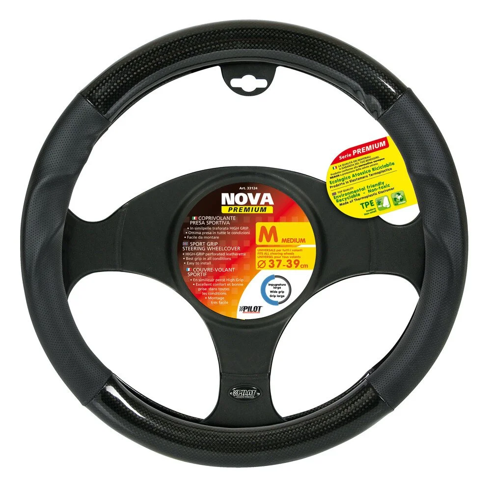 Husa volan LAMPA Nova Premium LAM33124, material ecologic, ultra-moale, marimea M, 37-39 cm