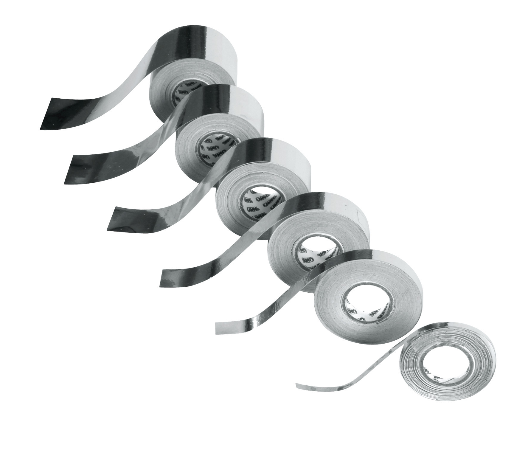 Banda ornamentala autoadeziva LAMPA Mania-Chrome LAM07694, cromata, latime 5 mm, lungime 10 metri