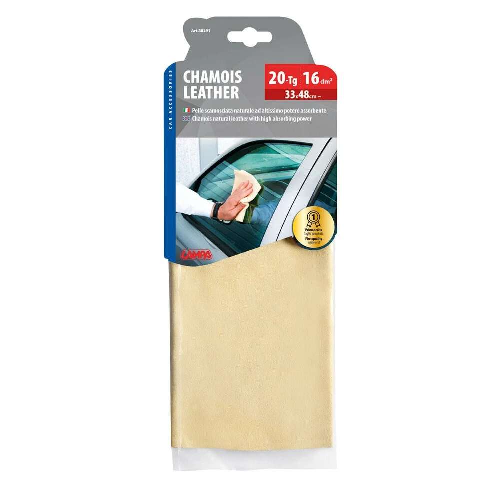 Laveta LAMPA Chamois Leather LAM38291, din piele de caprioara, 33 x 48 cm