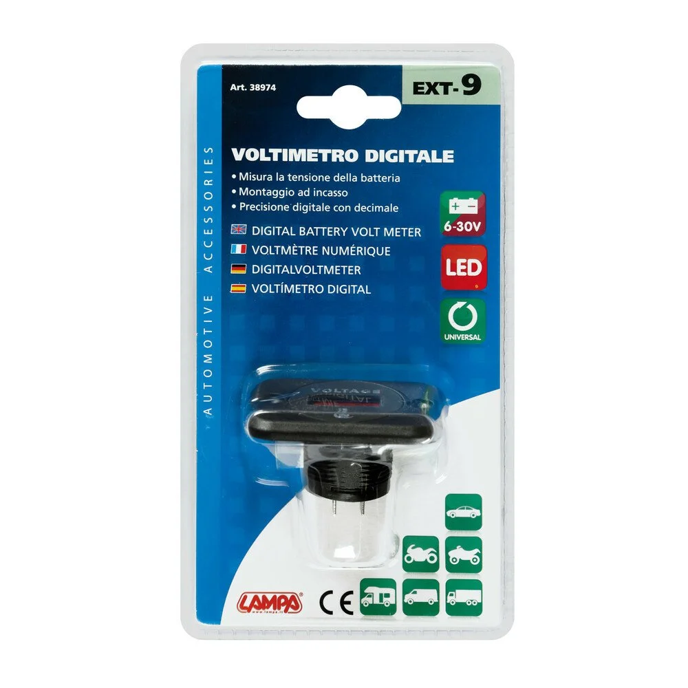 Voltmetru digital LAMPA LAM38974, 6-30V, precizie digitala cu zecimala