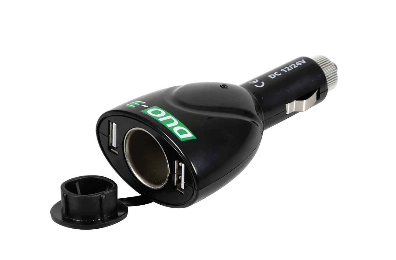 Priza bricheta masina LAMPA DUO-3 LAM39047, 12 V, cu 2 prize USB
